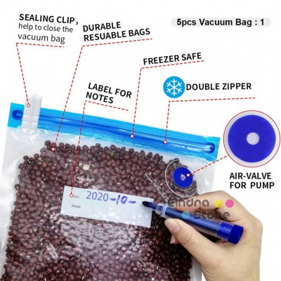 5pcs Vacuum Bag : 1